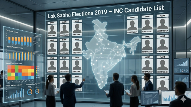 Lok Sabha Elections 2019 INC Candidate List