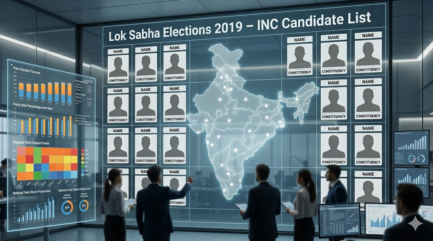 Lok Sabha Elections 2019 INC Candidate List