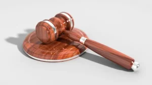 wooden gavel and sound block